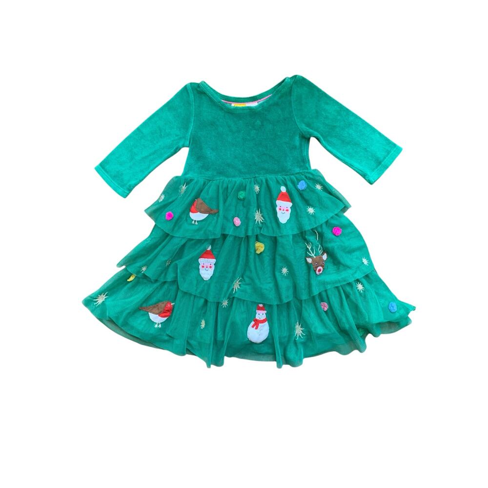 Mini Boden Christmas Tulle Tiered Party Dress 2-3 years